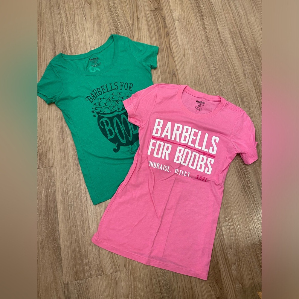Reebok crossfit barbell for boobs tshirts size xs (lot 2)